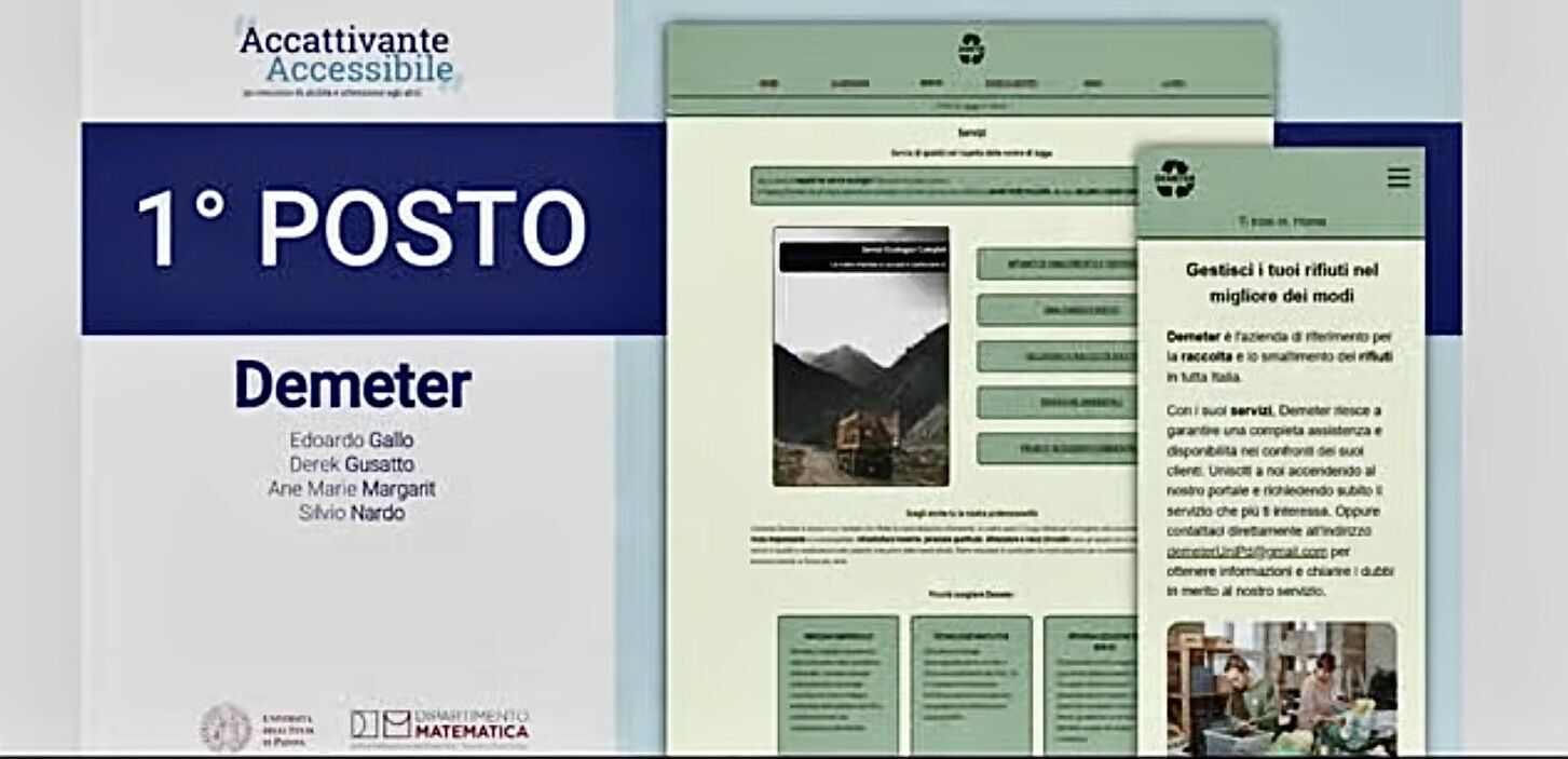 The slide that shows Demeter as Winner of the contest